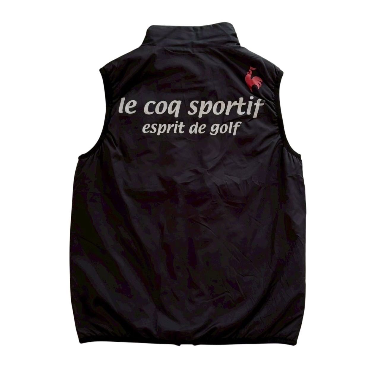 le coq Sportif ルコックゴルフ リバーシブルダウンベスト 黒 ゴルフ