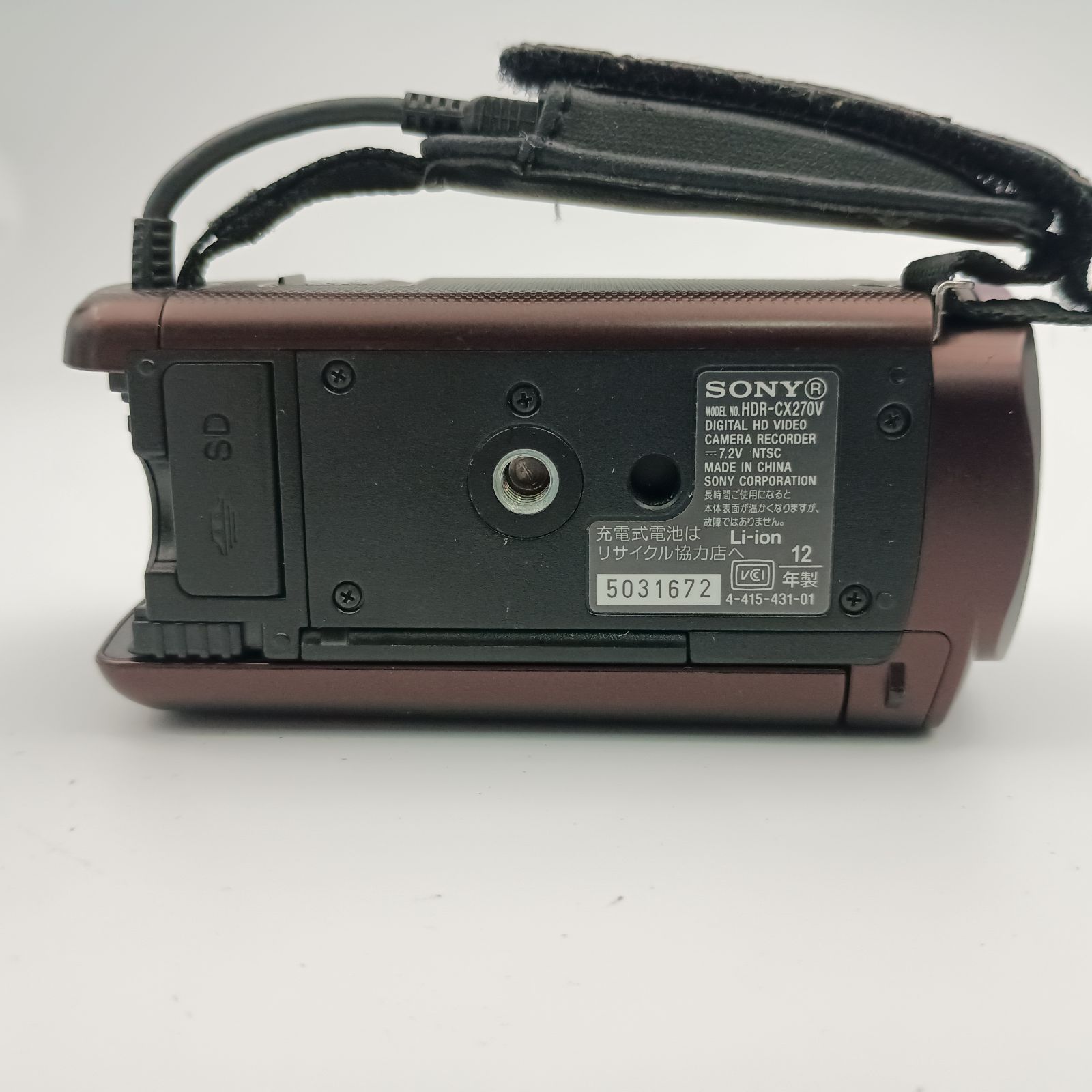 【SONY】HDR-CX270V ビデオカメラ ソニー　ボルドーブラウン Amazon.co.jp: SONY HDビデオカメラ Handycam CX270V ボルドー