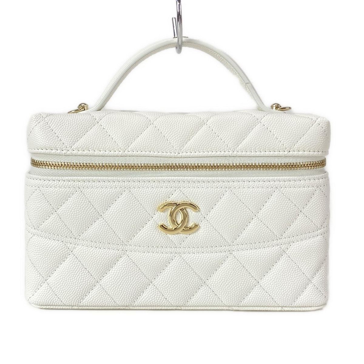 【上品可愛い♪】◆CHANEL◆ヴァニティ バッグ 白 楽天市場】【中古】シャネル CHANEL マトラッセ バニティバッグ