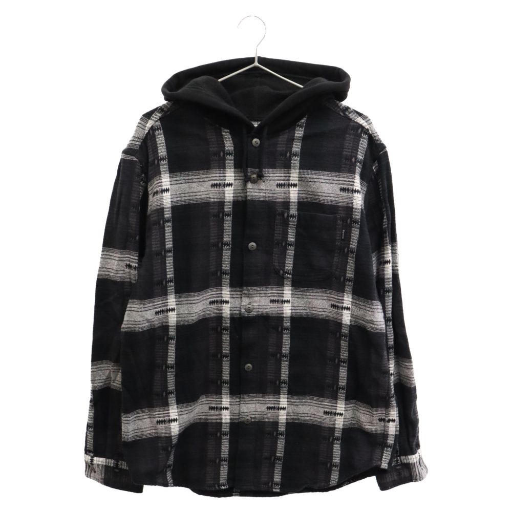 シュプリーム　ジャガードネルシャツ　フード付き SUPREME (シュプリーム) 18AW Hooded Jacquard Flannel Shirt フード
