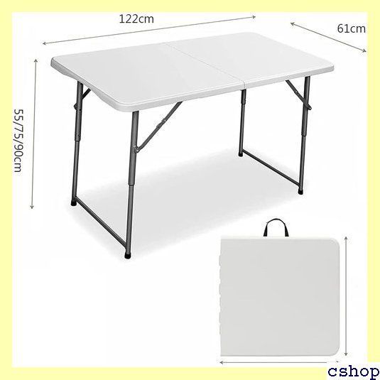キャンプテーブル アウトドアテーブル 幅75cm ホワイト 木製 パラソル