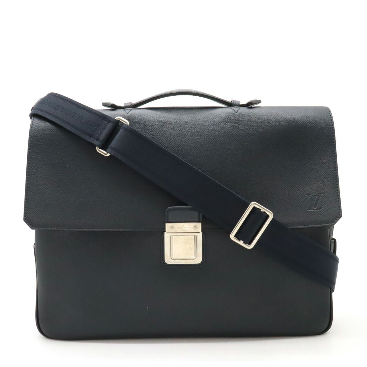 LOUIS VUITTON ルイ ヴィトン タイガ ヴァシリPM ブリーフケース ビジネスバッグ 書類カバン 2WAY ショルダーバッグ ボレアル 濃紺 M32640