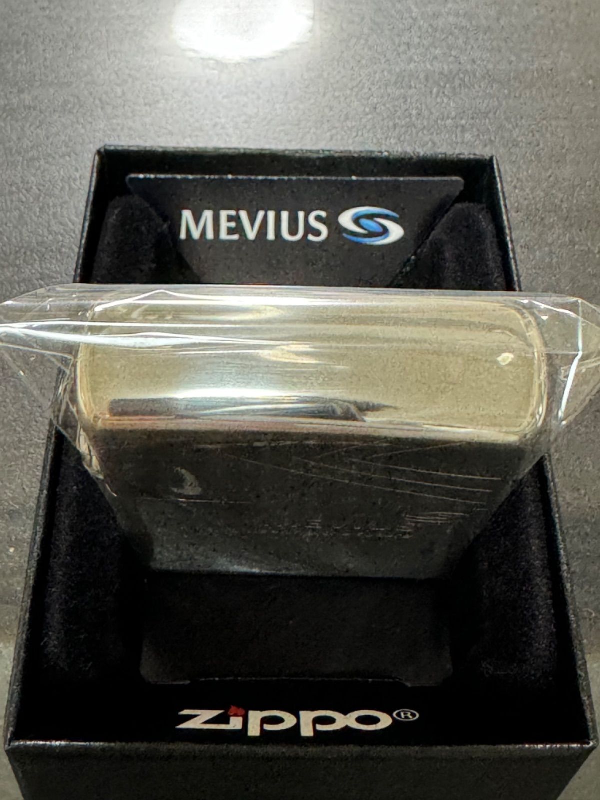 Mevius Silver zippo MEVIUS silver 限定品 メビウス シルバー 2014年製 当選品 前面刻印 懸賞品 デットストック MILD ...