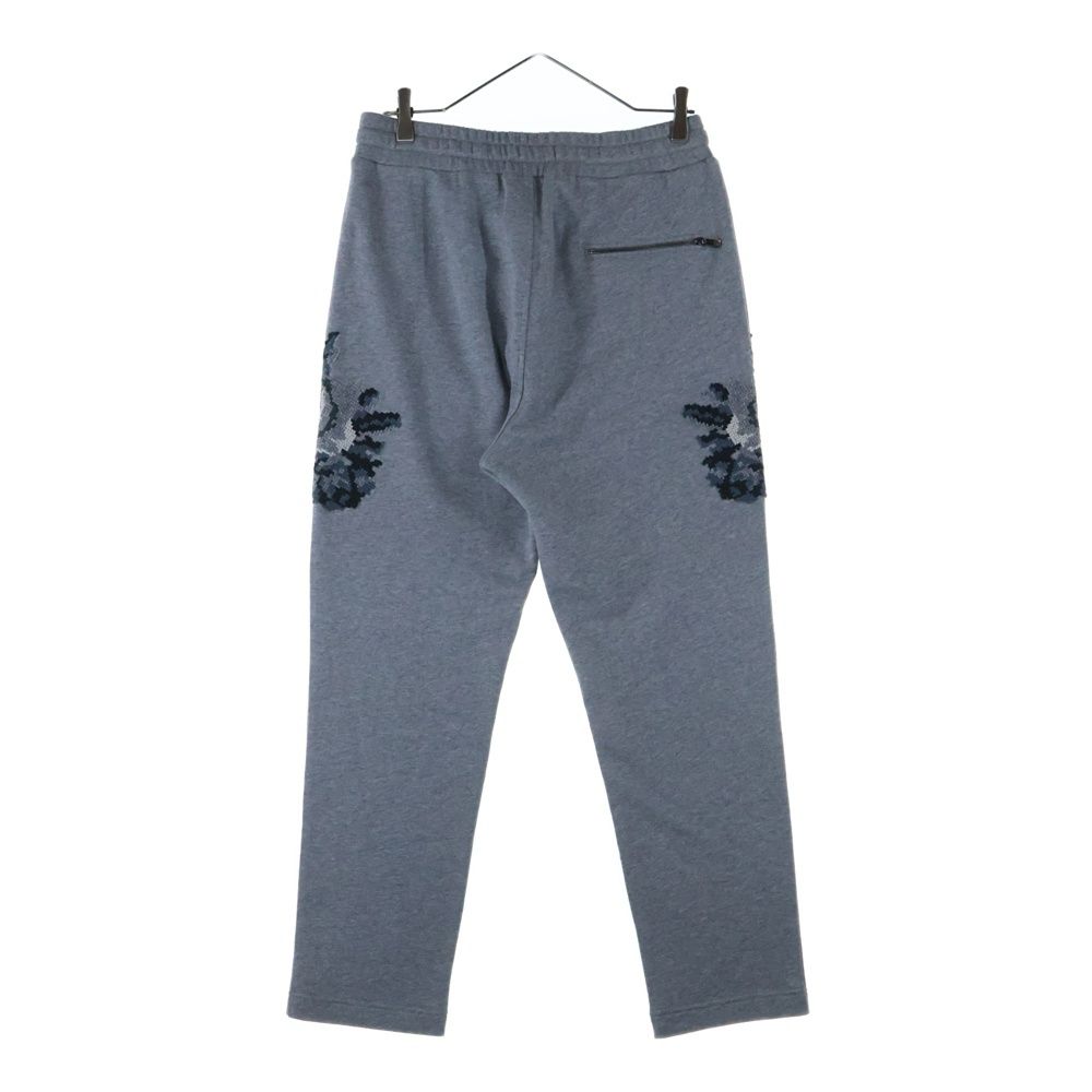 DOLCE GABBANA ドルチェアンドガッバーナ フローラル刺繍 コットン スウェットパンツ グレー