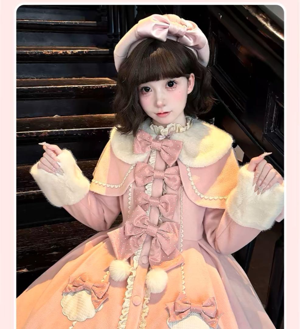 ロリータ ピンク ドレス フルセット 甘ロリ 華ロリ 【シュガーガール