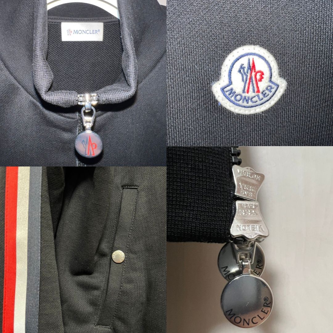 新品未使用タグ付き☆MONCLER ストライプライン トラックジャージ S　黒 ☆新品未使用タグ付き☆MONCLER ストライプライン トラック