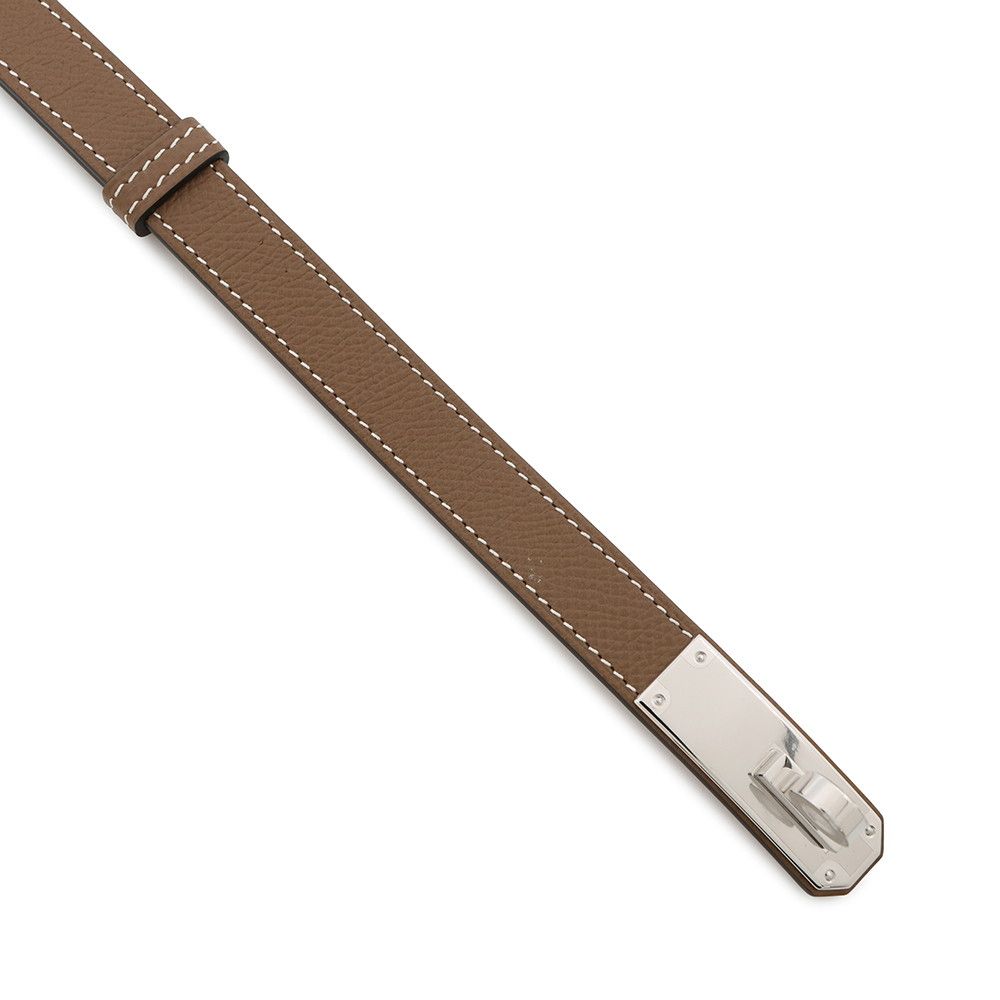 新品未使用エルメス ケリーベルト エプソン エトゥープ　W刻印 新品 エルメス ケリーベルト エトゥープ/シルバー金具 エプソン W刻印