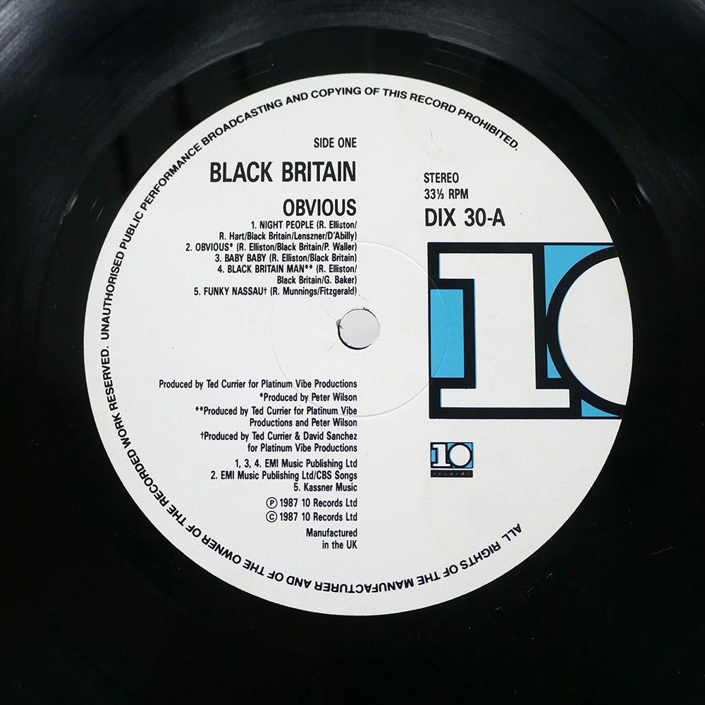 UK盤 BLACK BRITAIN/OBVIOUS/10 DIX30 LP - メルカリ