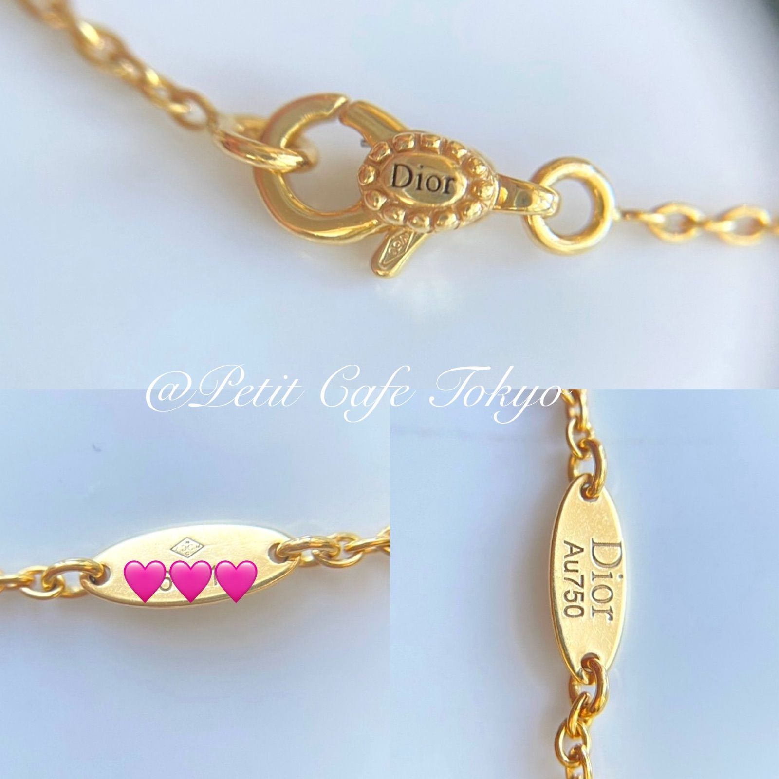 Dior Rose Céleste ネックレス マザーオブパールK18 オニキス