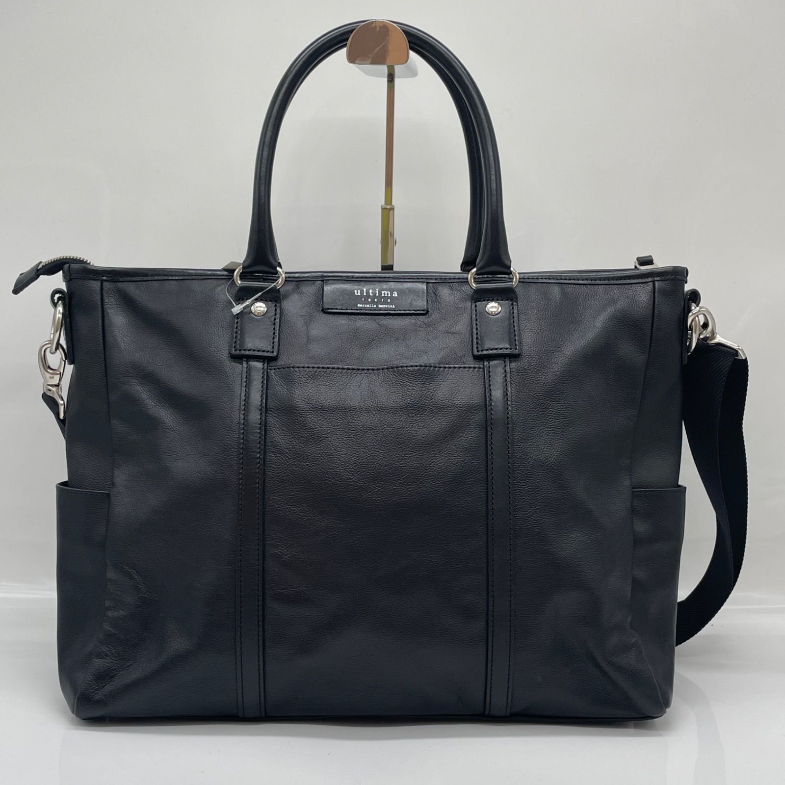 BN6480●ultima TOKYO ウルティマトーキョー ace.製 ビジネスバッグ ショルダーバッグ レザー ブラック