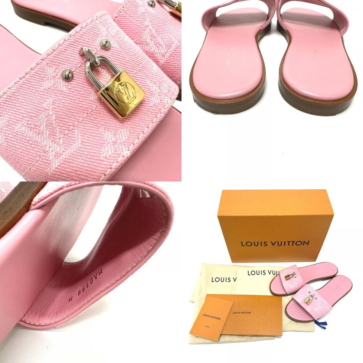 LOUIS VUITTON ルイヴィトン サンダル パドロック付き デニム - メルカリ
