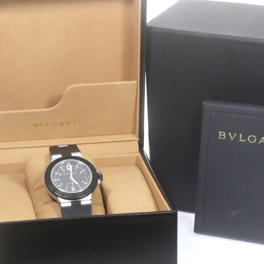 BVLGARI ブルガリ AL38A 腕時計　自動巻き【黒・シルバー】 ブルガリ アルミニウム AL38A メンズサイズ 自動巻 USED Bulgari