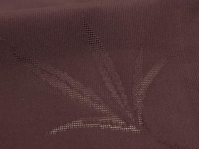 平和屋着物＊夏物 色無地 風景紋紗 褐返色 正絹 逸品 AAAZ8455jd