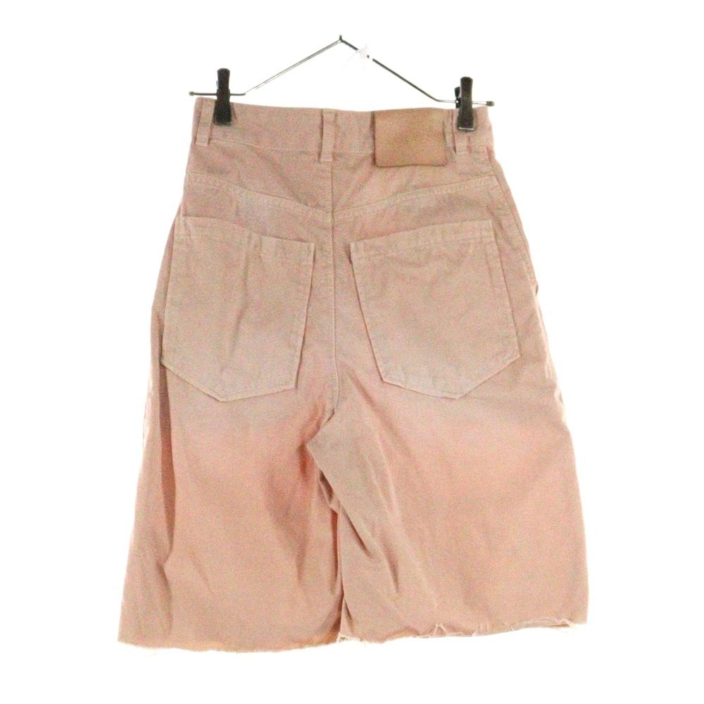 LOEWE ロエベ アナグラムロゴ刺繍 カットオフ加工 コットンハーフパンツ ショーツ レディース ピンク S616Y1GX05