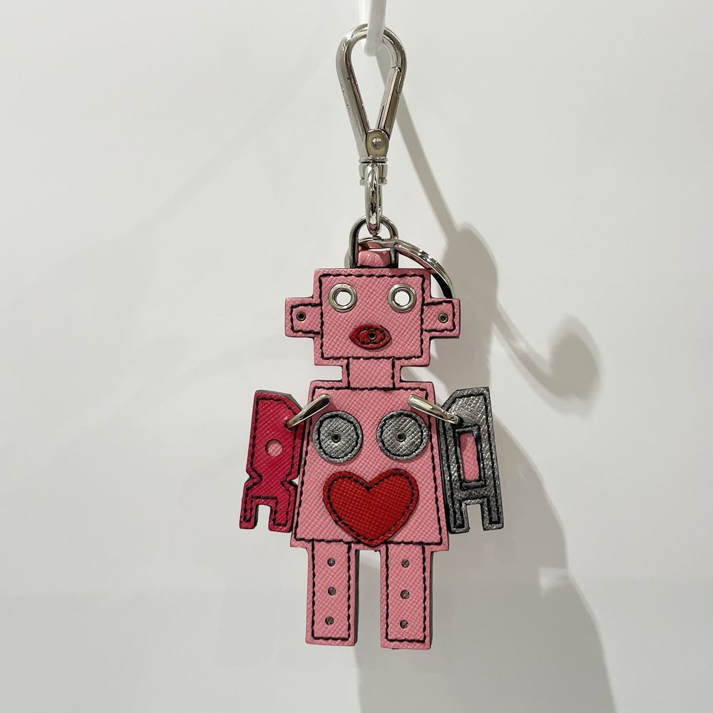 PRADA プラダ キーホルダー ロボット トリック チャーム ハート 女の子 レザー - メルカリ