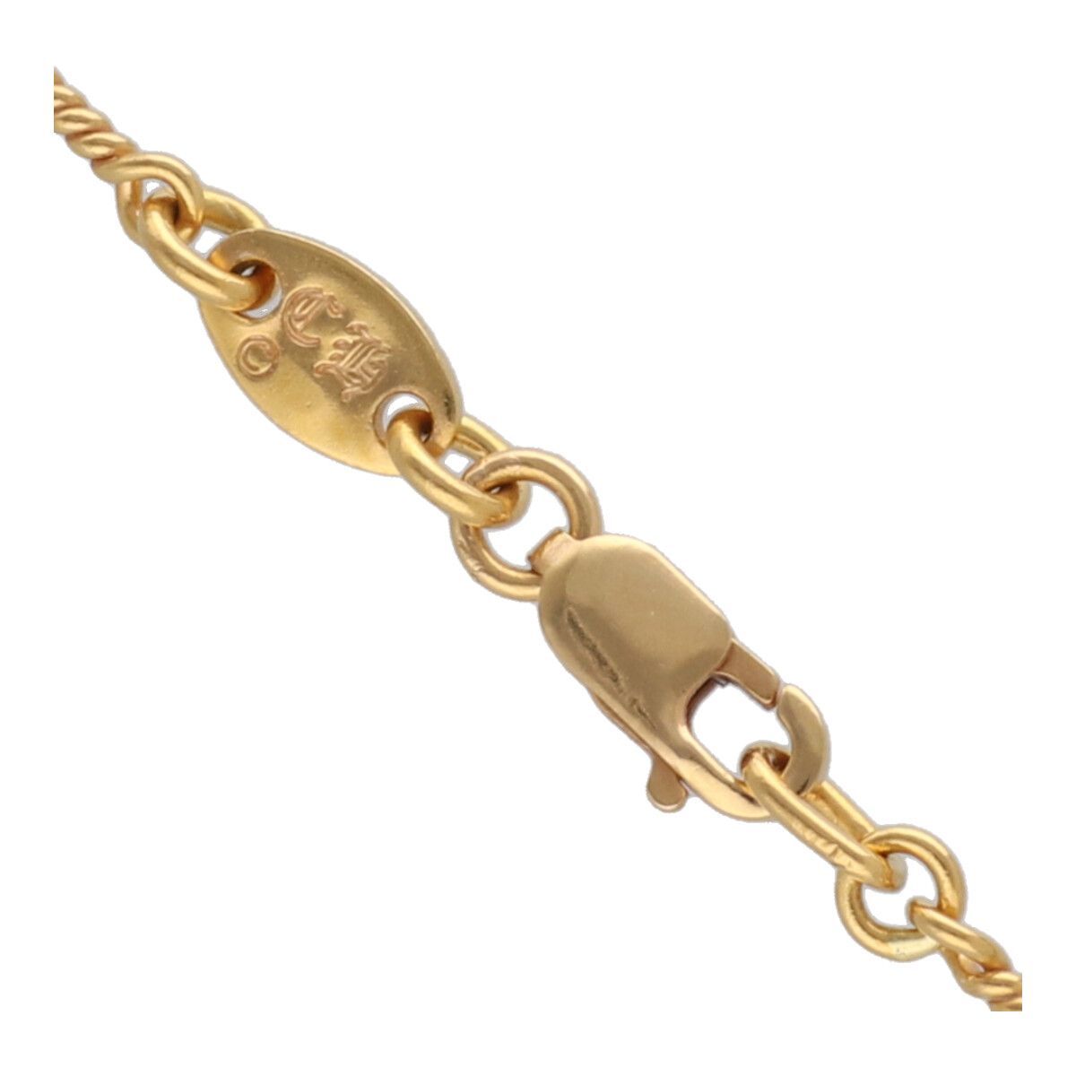 クロムハーツ 22kツイストチェーンネックレス　約50cm CHROME HEARTS クロムハーツ 22k ツイストチェーン ネックレス