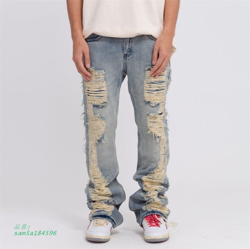 デニム パンツ ダメージ 韓国 ストリート ダンス 原宿系 Y2K レディース 衣装 ジーンズ HIPHOP am5a184596