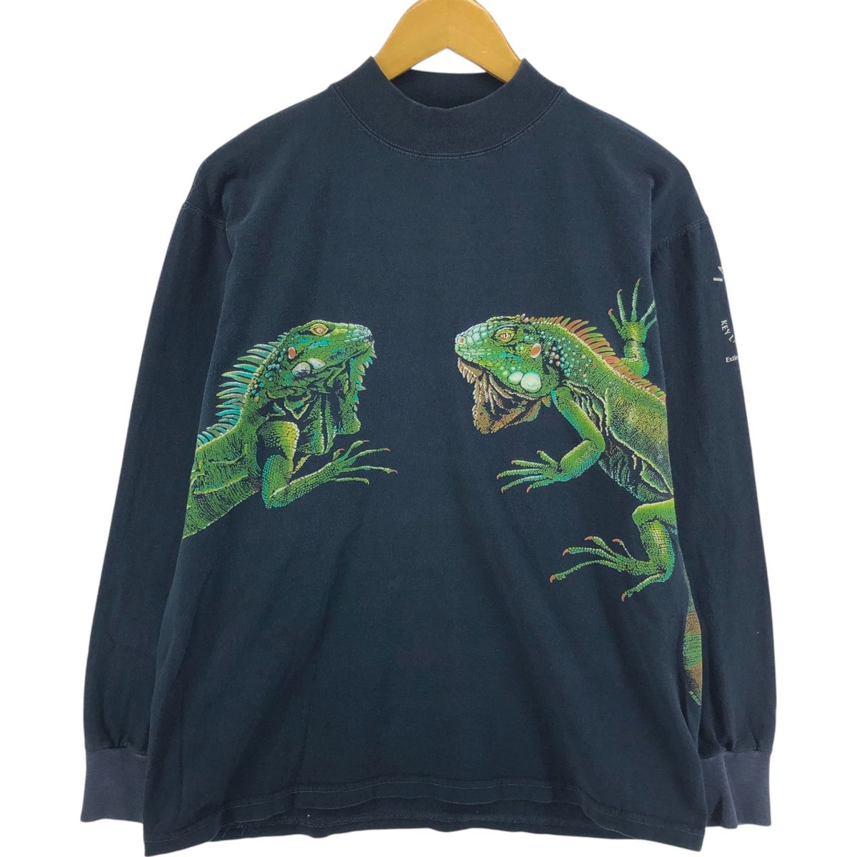 古着 90年代 ハーレクイン HARLEQUIN アニマル柄 バックプリント ロングTシャツ ロンT USA製 メンズL相当/eaa520218