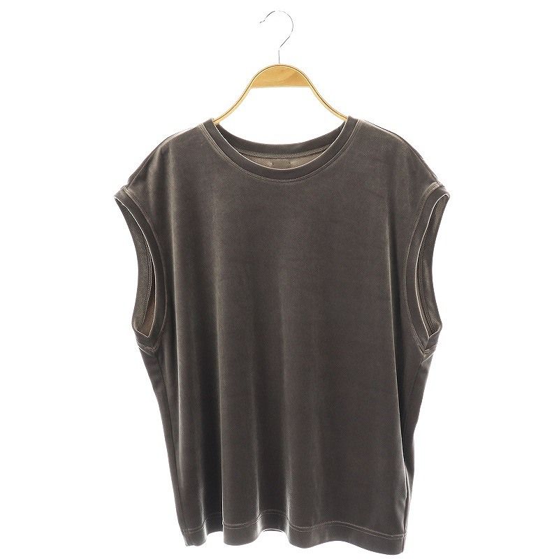 【タグ付き新品】Arpege story サイズ２ バックチュールカットソー 黒 アルページュストーリー Arpege story 24AW スノーベロアTシャツ