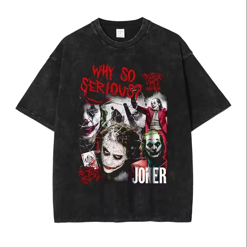 映画 ジョーカー JOKER コットン 半袖 ヴィンテージ加工 Tシャツ