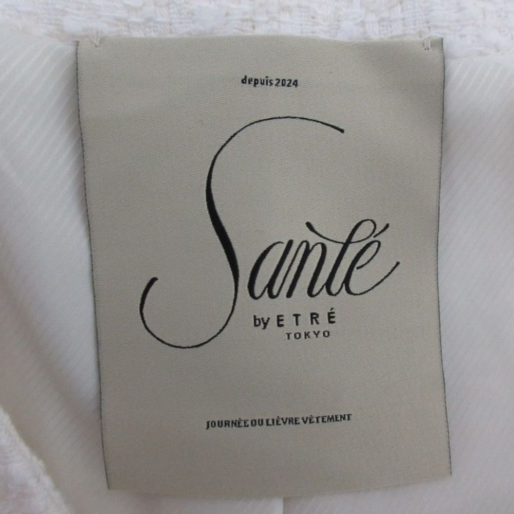 未使用 24SS ISETAN × SANT BY ETRE TOKYO サンテバイエトレトウキョウ ツィード ボレロ ジャケット Sサイズ ホワイト レディース 古着 中古 未使用 24SS ISETAN × SANT BY ETRE TOKYO サンテバイエトレ