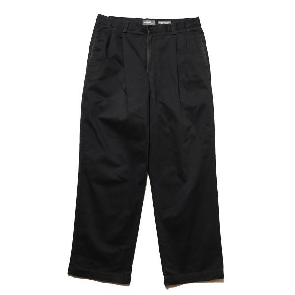 90's 00's エディーバウアー 2タック コットン チノパンツ 黒 (35×30) ブラック リラックスフィット 90年代 旧タグ オールド チノパン Y2K　アメリカ古着 USED  ビンテージ ヴィンテージ
