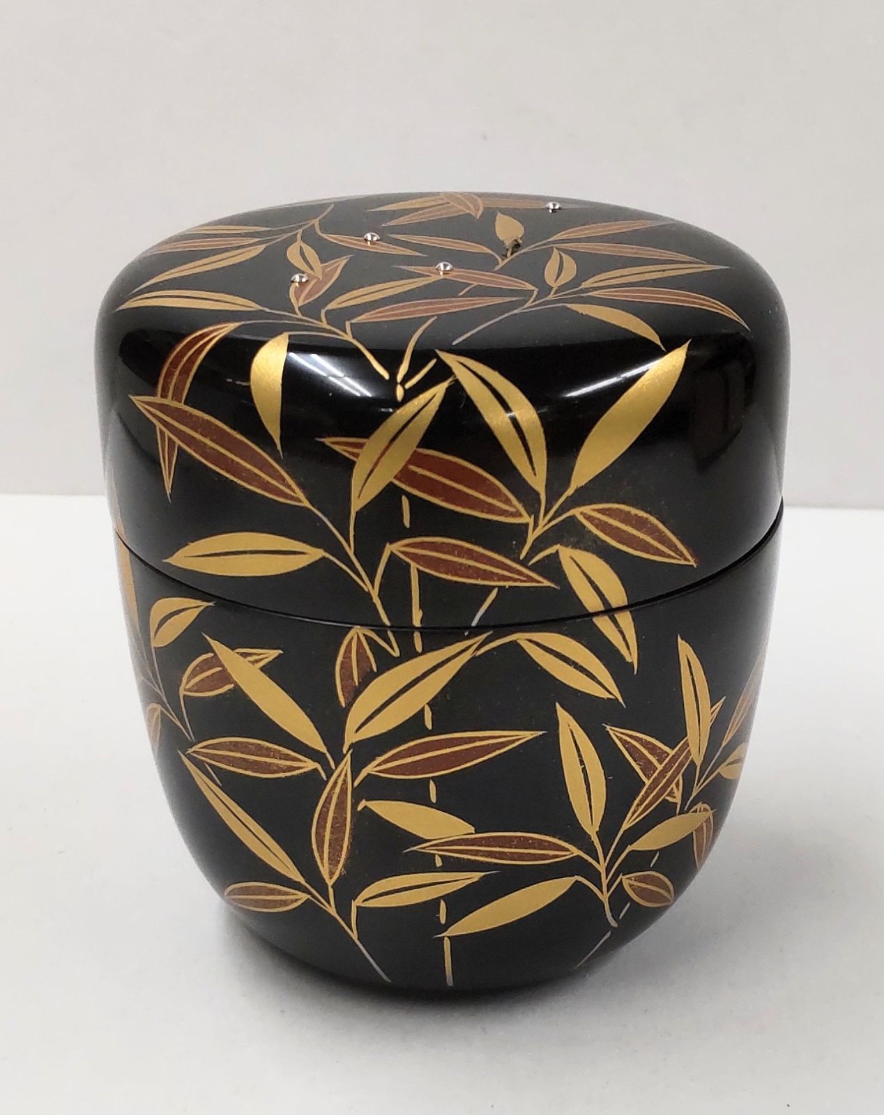 【中棗】利休伝来写笹蒔絵 中棗 笹蒔絵 利休伝来写【販売】-茶道具は京都しみず孔昌堂