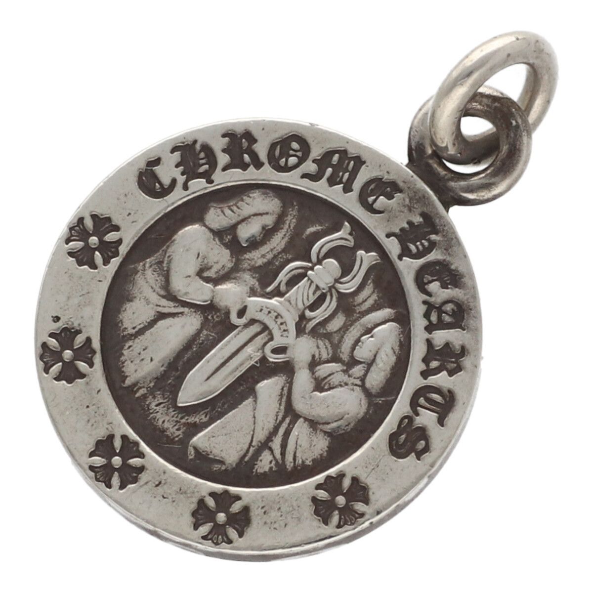 CHROME HEARTS クロムハーツ エンジェルメダル V2 SV925 シルバー ネックレス ペンダント トップ チャーム 25010448 RS