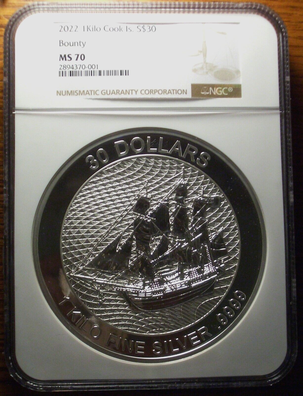 2025 1 KILO COOK ISLANDS $30 BOUNTY MS70 - NGC - ONLY 1 OTHER COIN GRADED MS70
