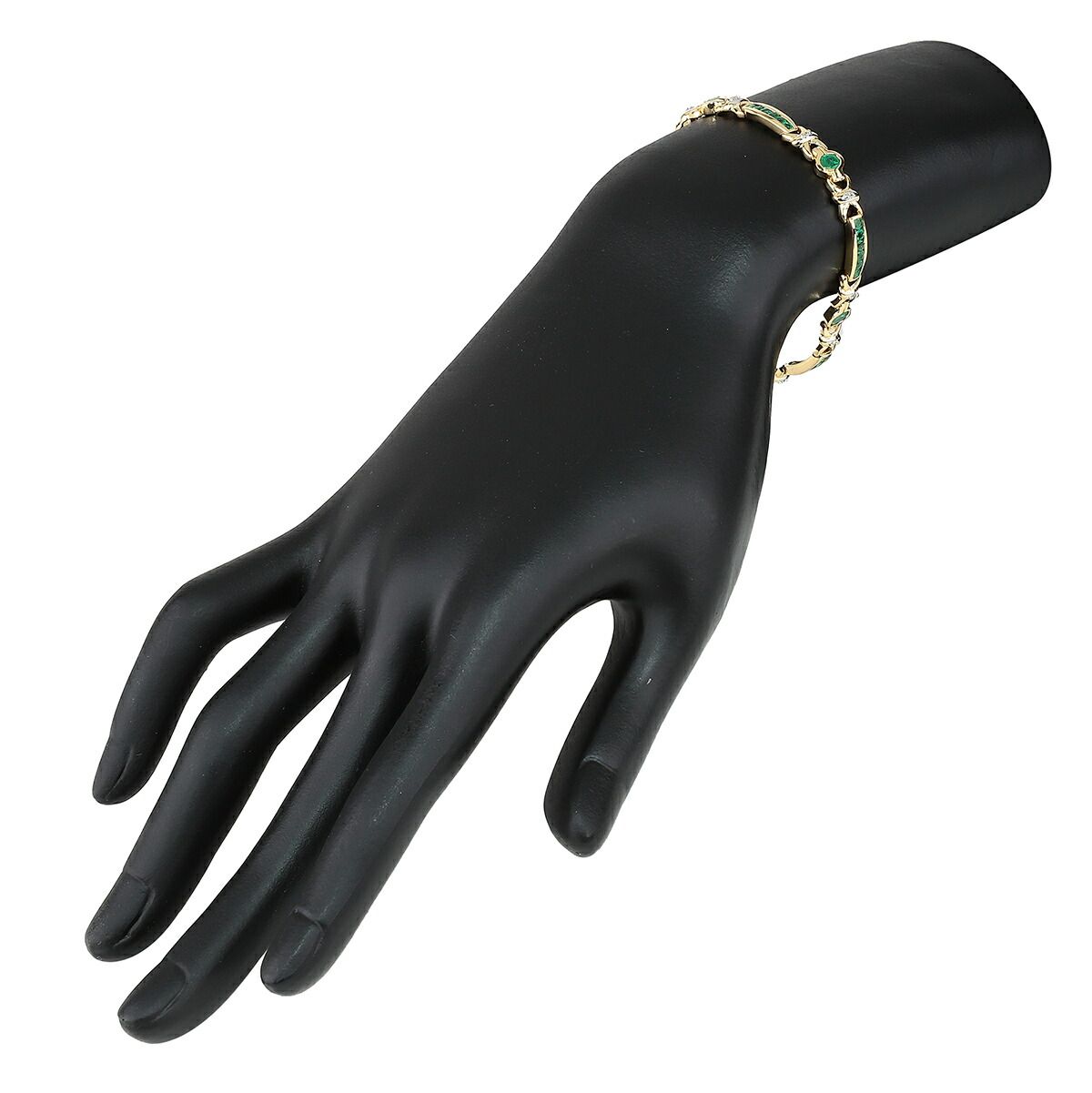 ブレスレット エメラルド 2.53ct ダイヤモンド K18 中古 プレラブド  