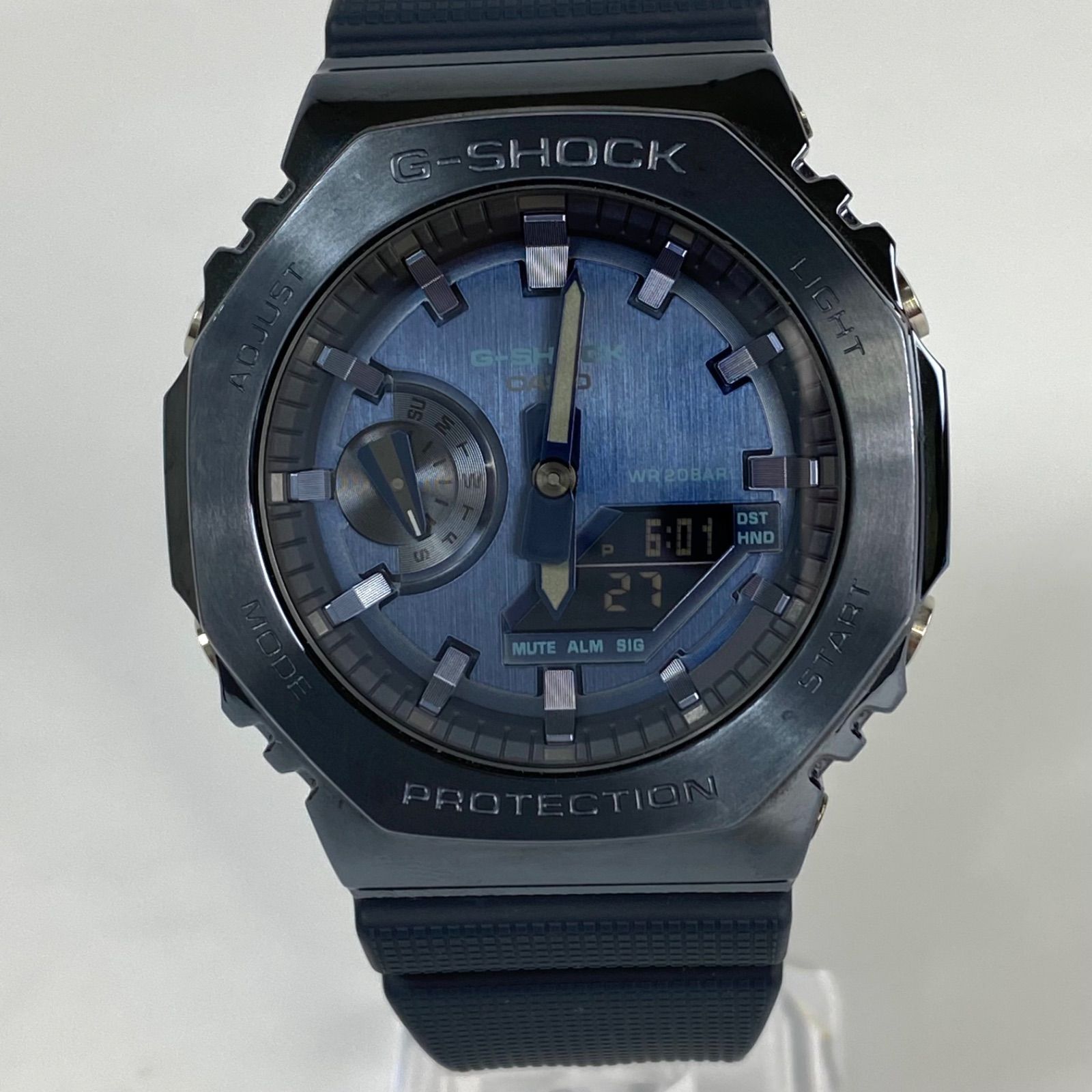 美品】カシオ G-SHOCK ジーショック 2100シリーズ クォーツ ネイビー