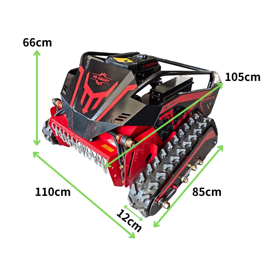PBSMART】ラジコン草刈機 縦回転 ハンマーナイフ 自走式 ガソリンと