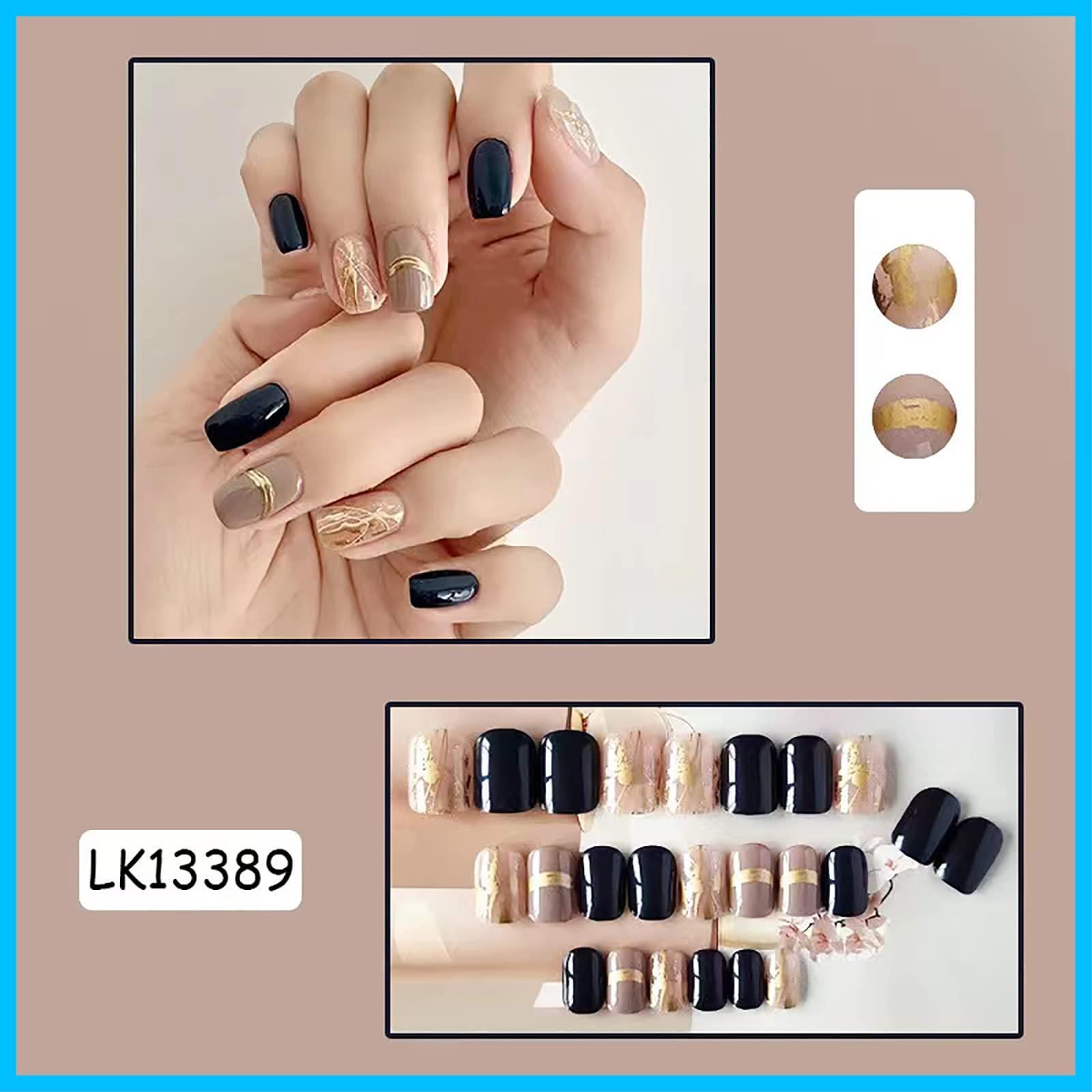 人気商品】ドミ屋 ネイルチップ 3D爪 24枚入 短め ネイルチップ ベリー