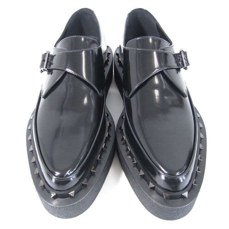 VALENTINO】 ロックスタッズ カーフスキン スライドサンダル