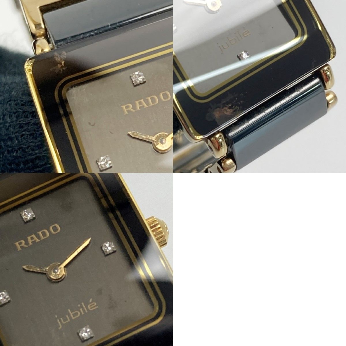 RADO ラドー ジュビリー 4Pダイヤ 15.0283.3 ブラック クォーツ 