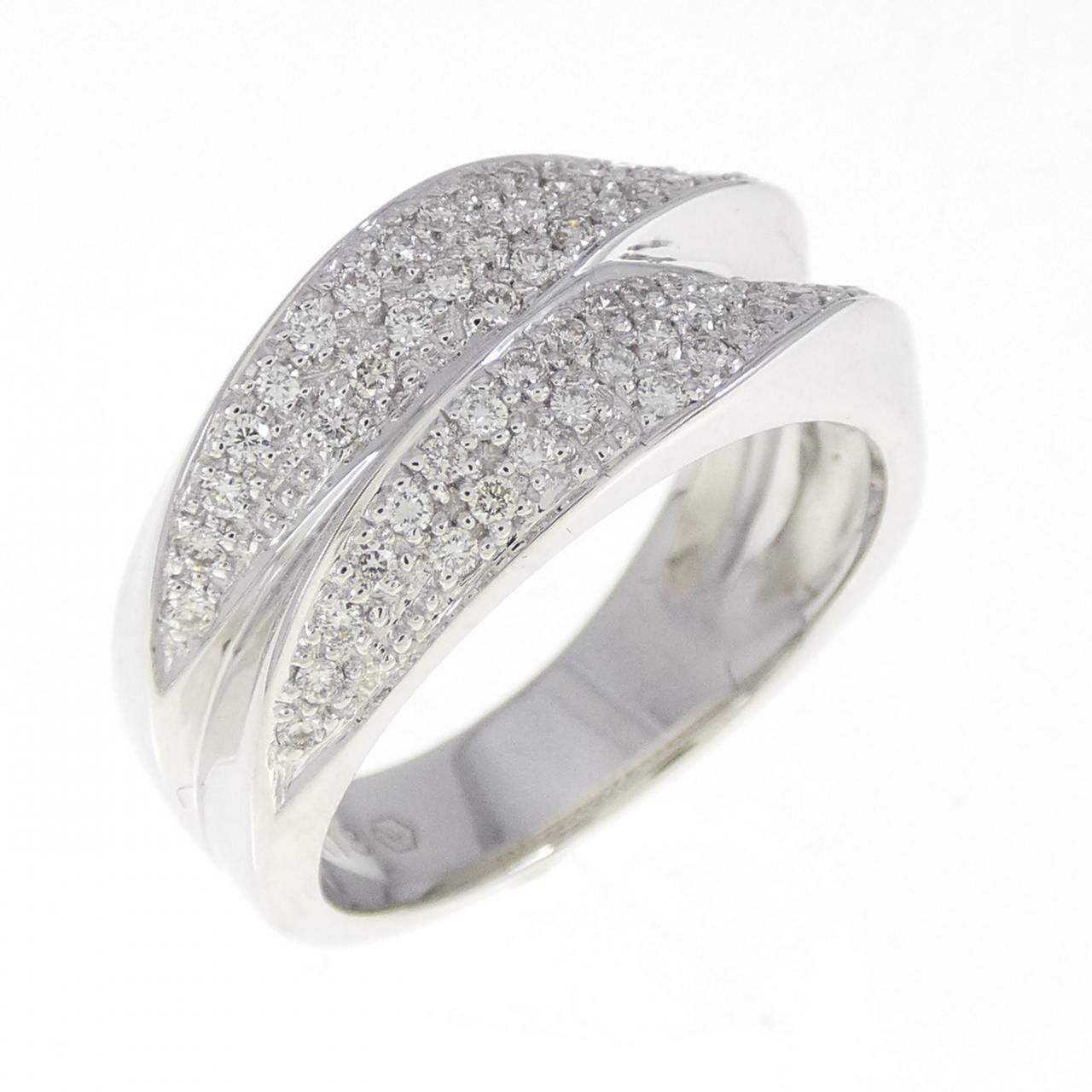 K18WG パヴェ ダイヤモンド リング 0.32CT