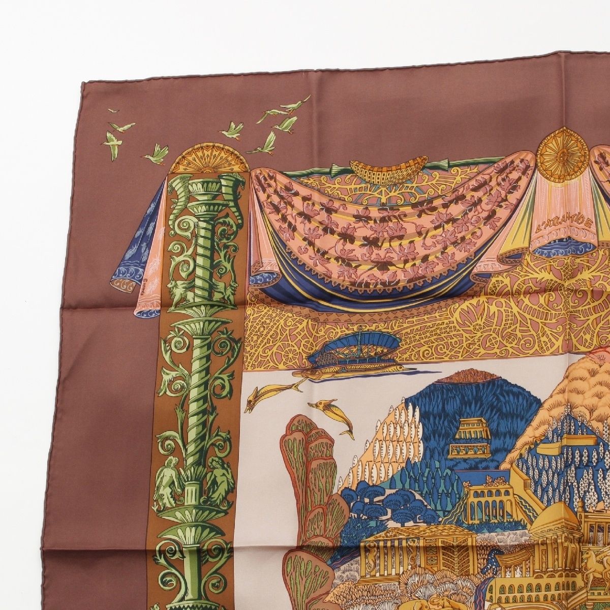 新品未使用エルメス プリーツカレ L'ATLANTiDE アトランティス大陸 HERMES - 美品 エルメス HERMES スカーフ ストール プリーツ