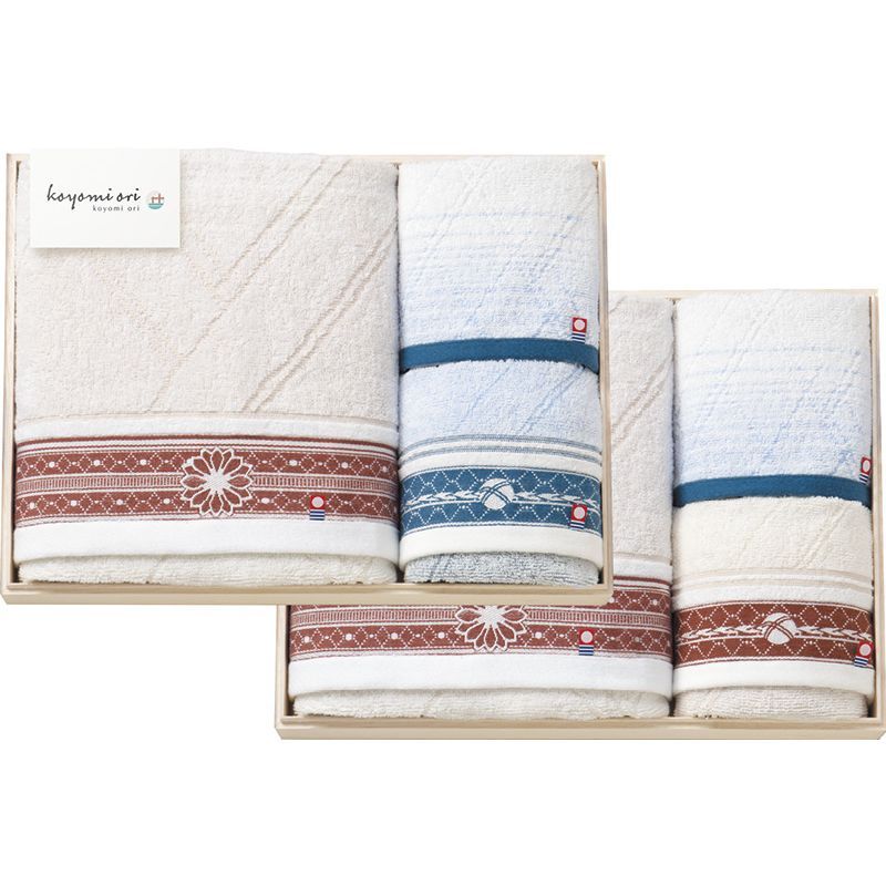 今治タオル koyomi ori タオルセット 国産木箱入 KOK-1007