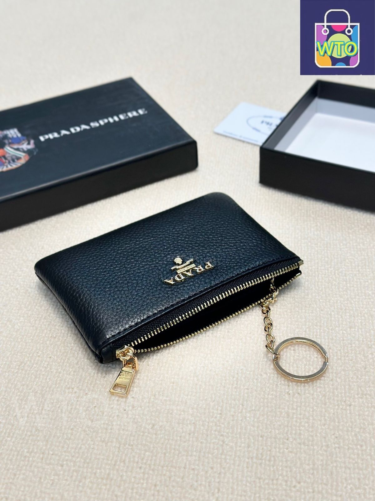 今日特価】Prada プラダ コインケースシリーズ 牛皮を採用する