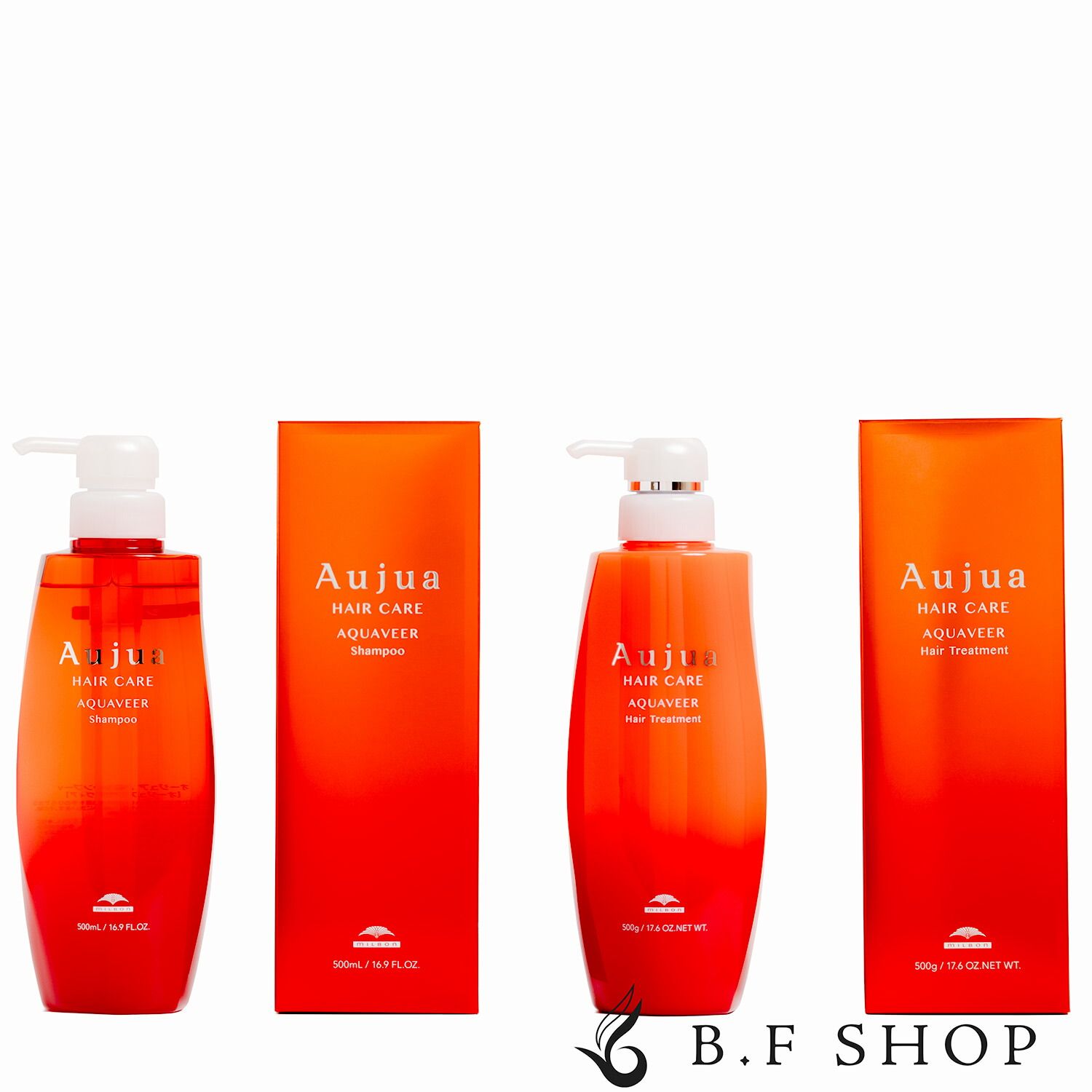 セット品 ミルボン オージュア アクアヴィア シャンプー ＆ ヘアトリートメント 500ml milbon aujua LSC