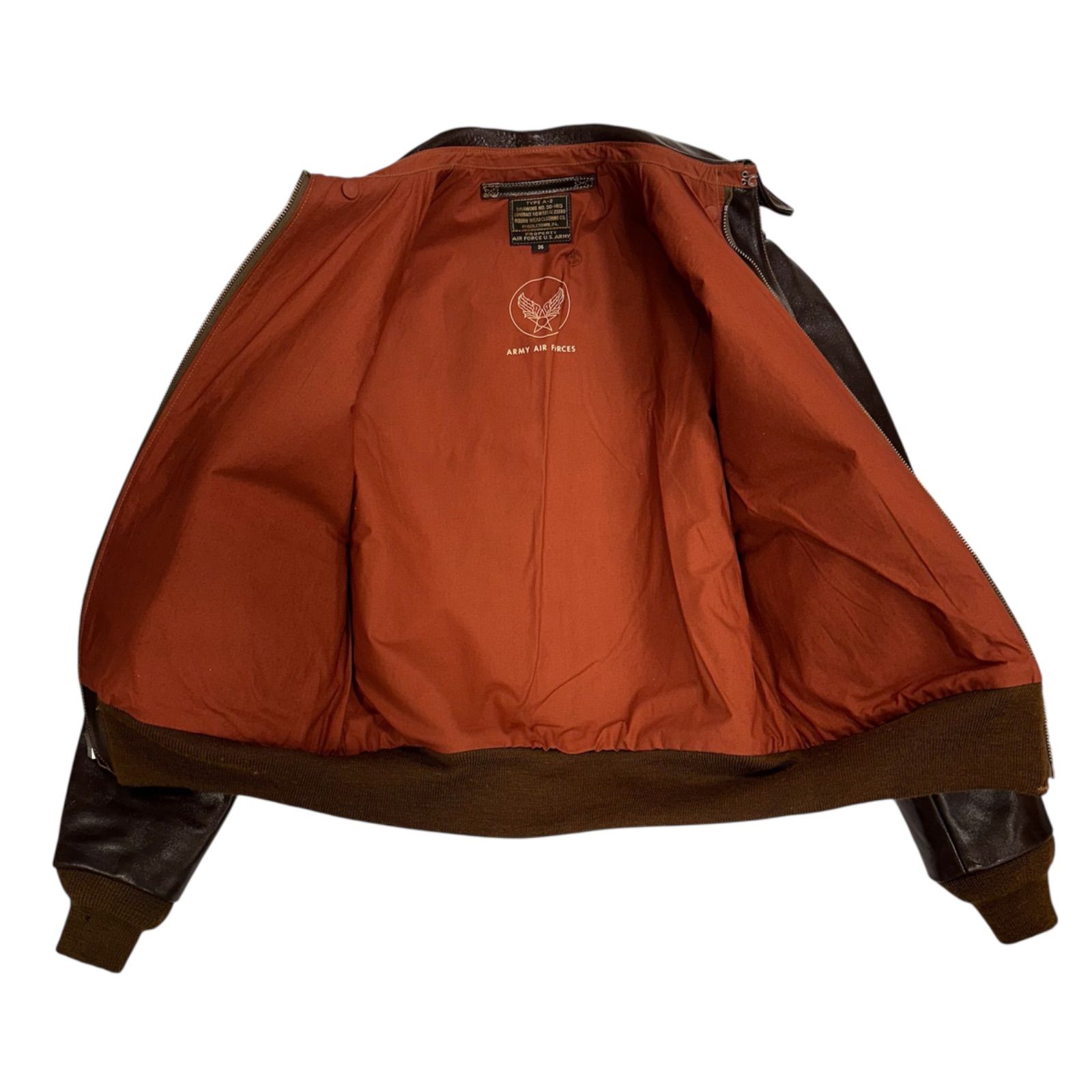 バズリクソンズUS Air Forceフライトジャケットブラウン