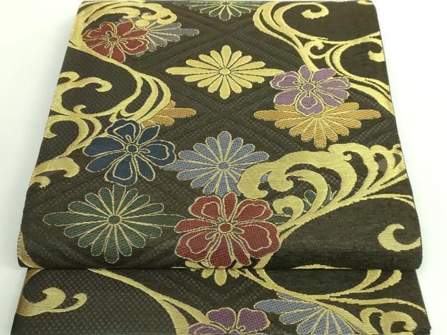 平和屋着物■極上 六通柄袋帯 唐織 美・輪舞 流水安楽文 金糸 逸品 DZAA9776kh5