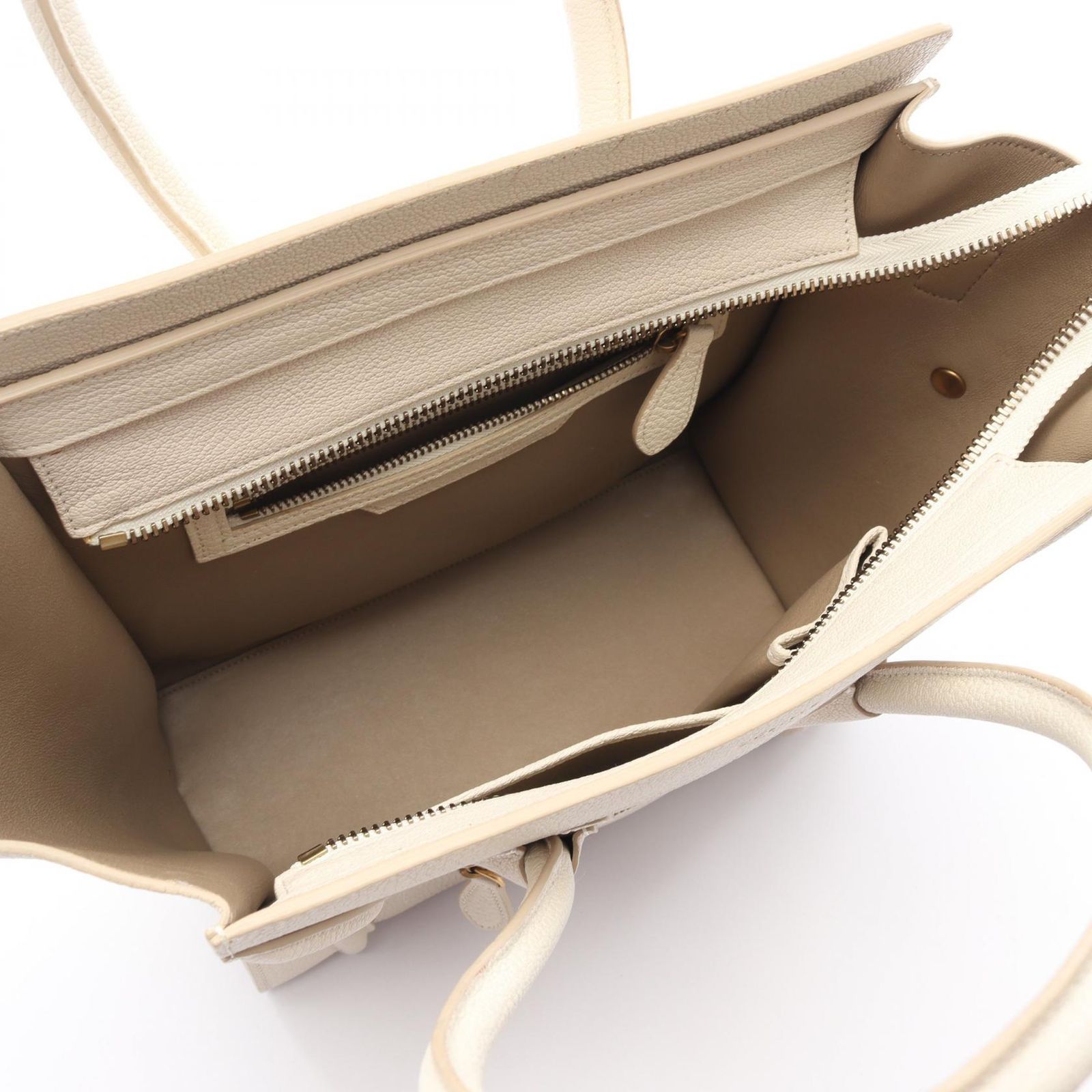 正規品　セリーヌ ラゲージマイクロショッパー celine アイボリー セリーヌ CELINE トートバッグ ラゲージ マイクロショッパー