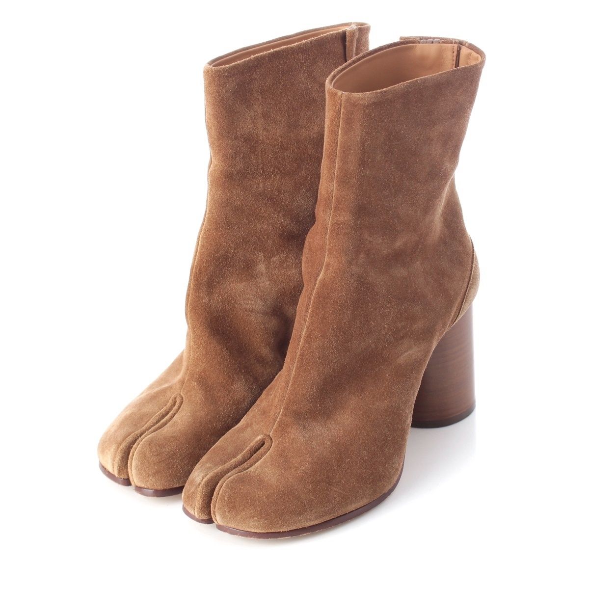 マルジェラ　ダークブラウン スエード タビブーツ　37 メンズ足袋ブーツ スエード BROWN Maison Margiela メゾン