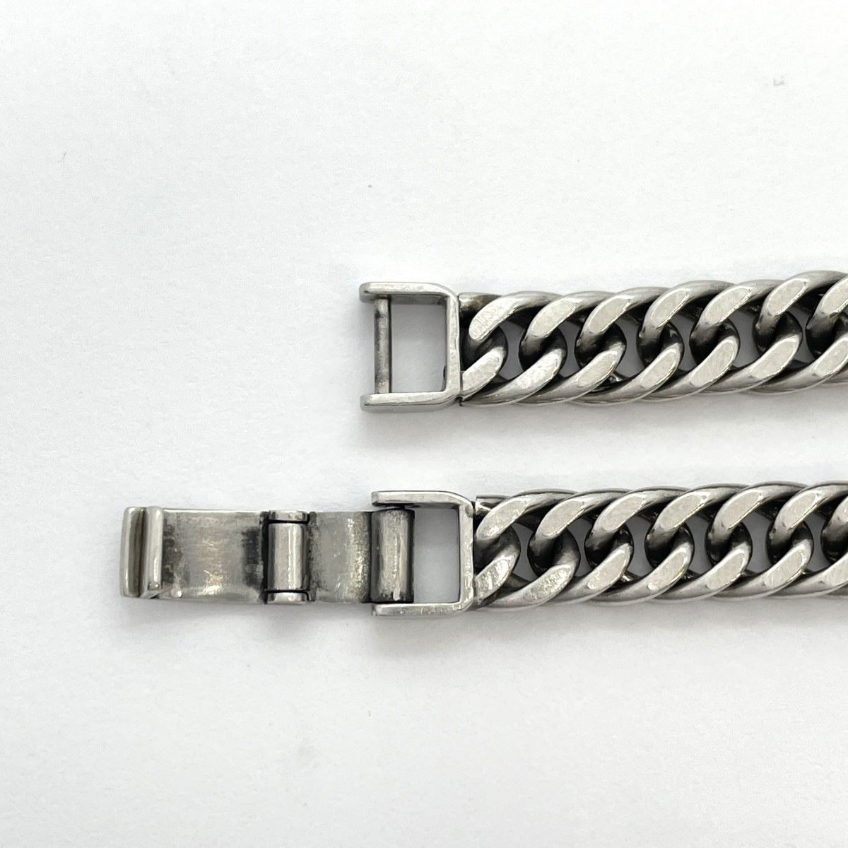 5khe078】喜平 ブレスレット Pt850 プラチナ 2面 ダブル 18.5cm 24.4g  