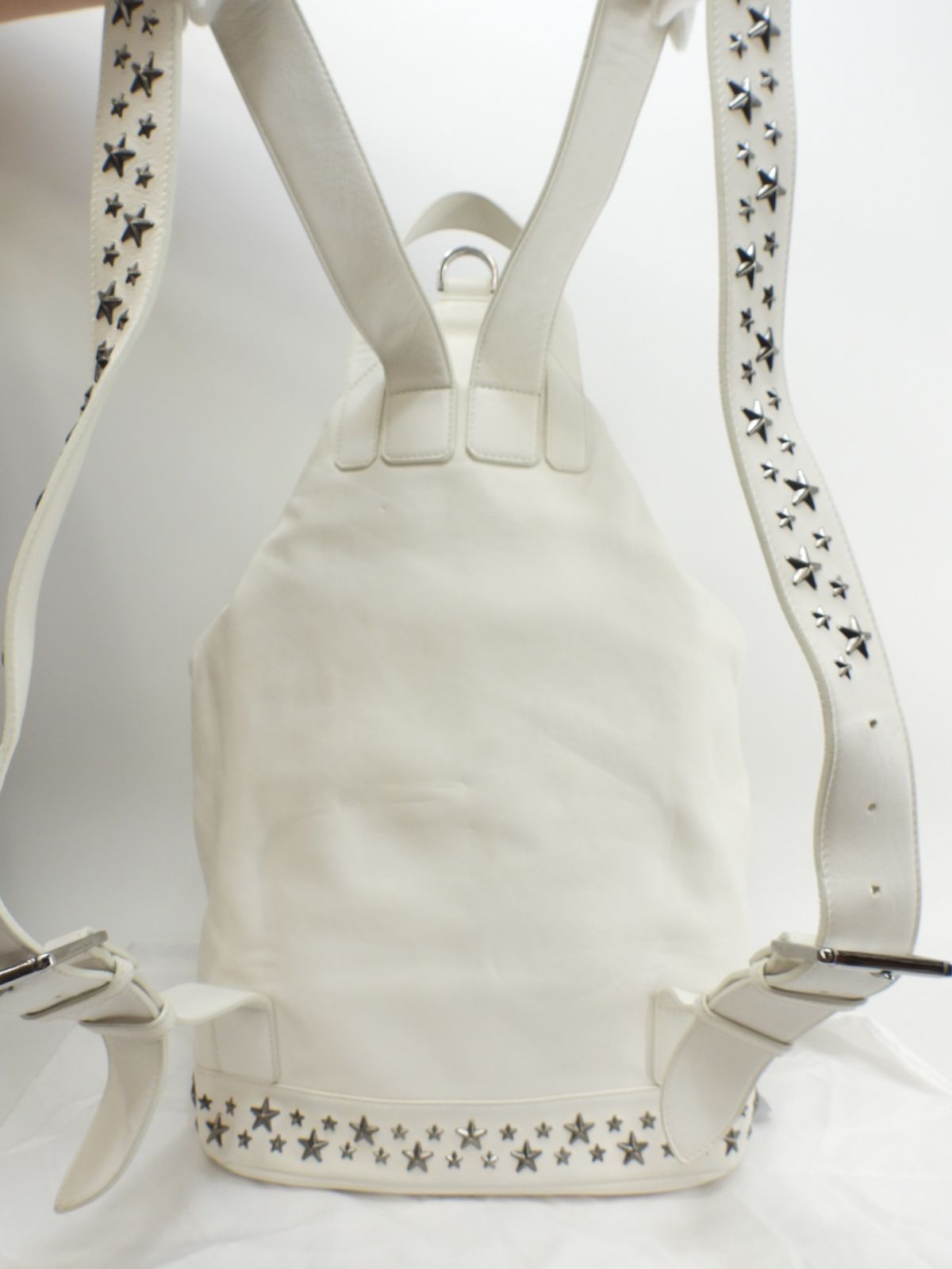 【良品✨】ジミーチュウ フィッツロイ バックパック レザー 星スタッズ 白 楽天市場】【中古】JIMMY CHOO FITZROY/S Gunmetal スター スタッズ