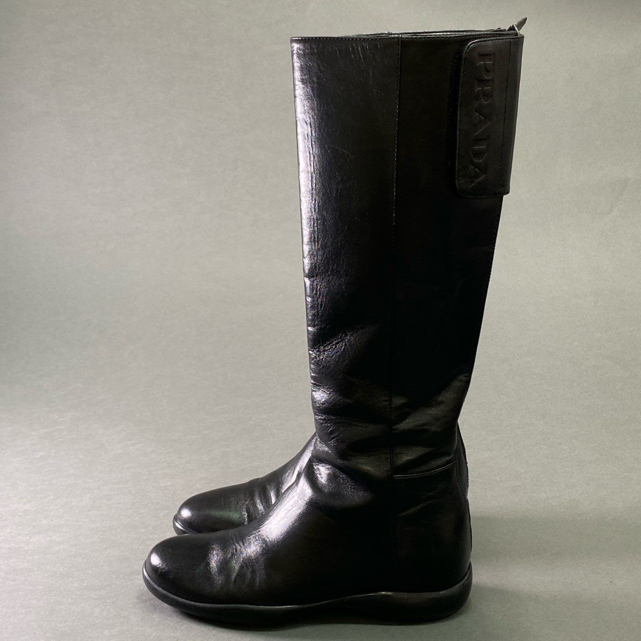 PRADA プラダスポーツ ロングブーツ バックジップ 黒