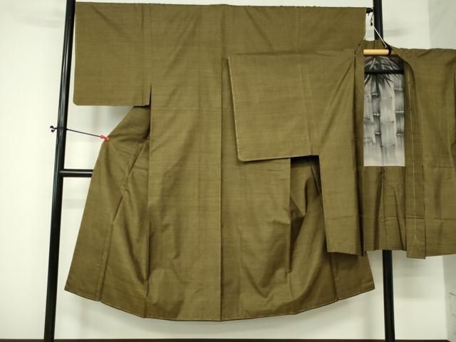 平和屋着物男性　本場大島紬　アンサンブル　110亀甲　総詰め　正絹　逸品　DAAL0528sf