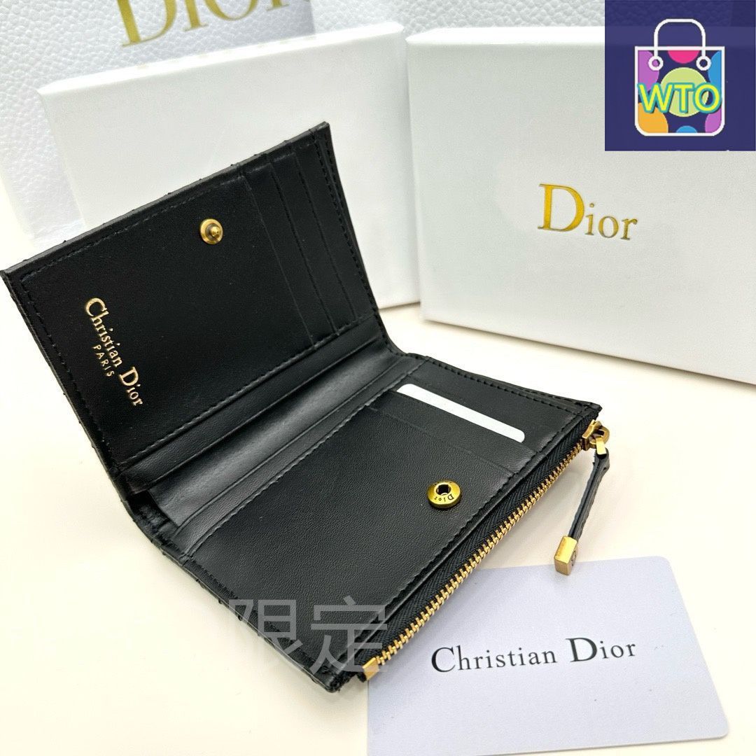 今日特価】Dior ディオール ショートウォレット PVCとレザーを