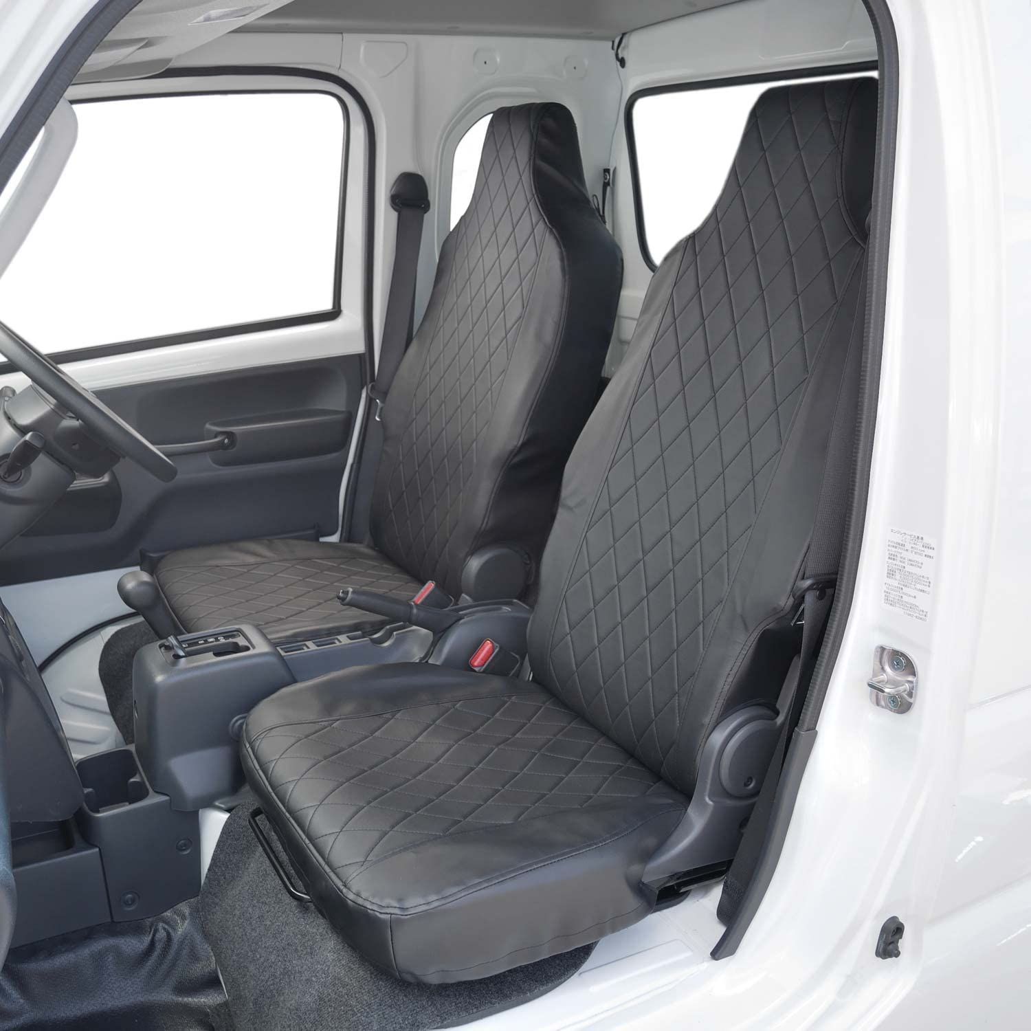 【大人気】ボンフォーム(BONFORM) 車種別専用専用シートカバー ダイヤキルト K2-2 スーパーキャリィ専用(DA16T) ブラック 4368-09BK
